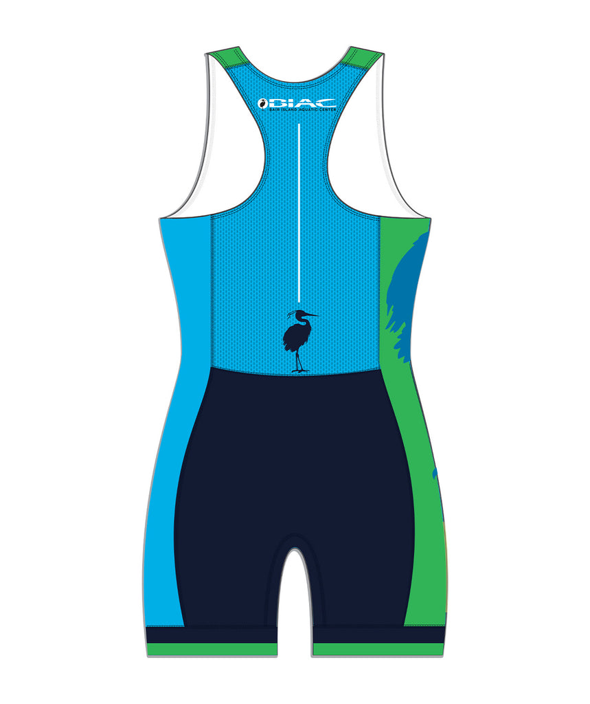 Women's Bair Island Aquatic Center Pro Unisuit - Blue/Green