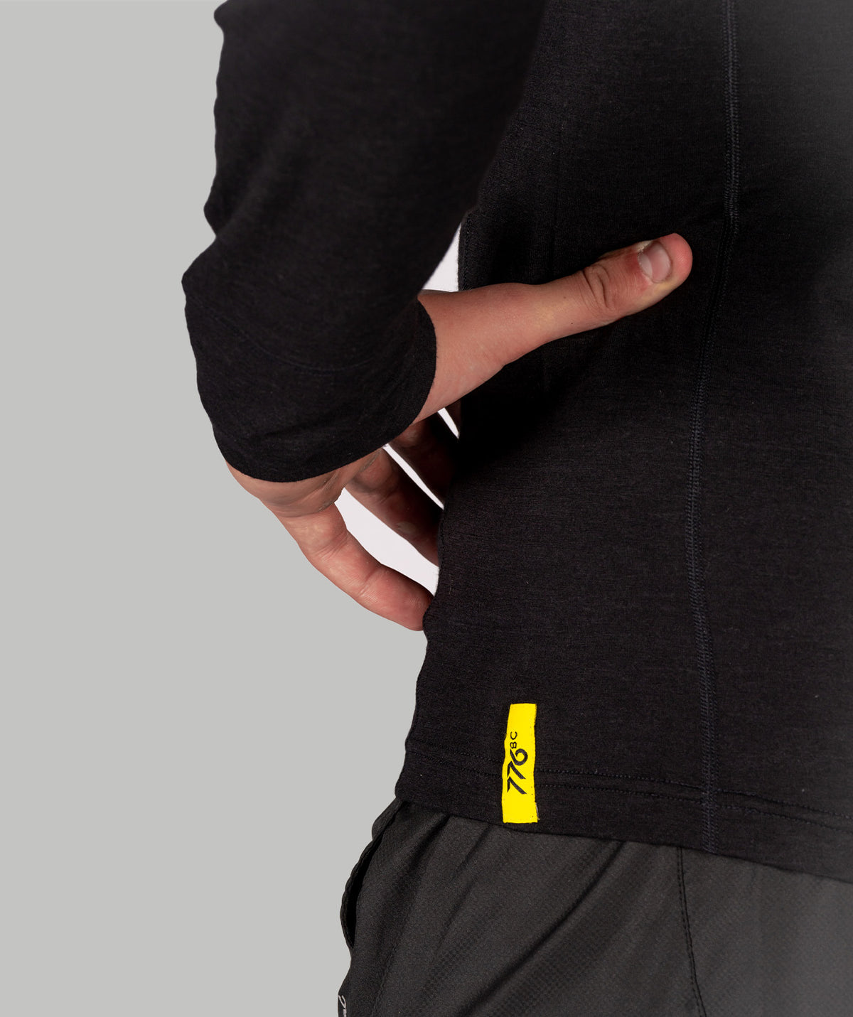Men's Wreath Pro-Merino 1/4 Zip - Black