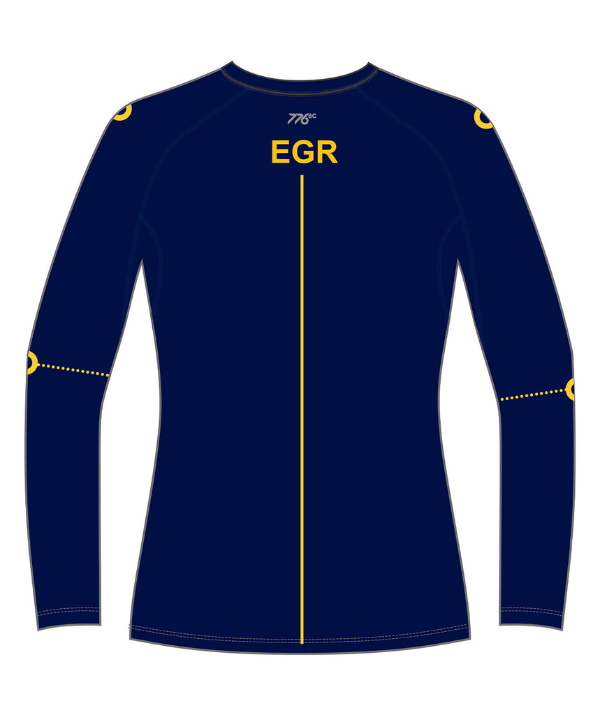 Women's East Grand Rapids Base Layer LS - Navy/Yellow