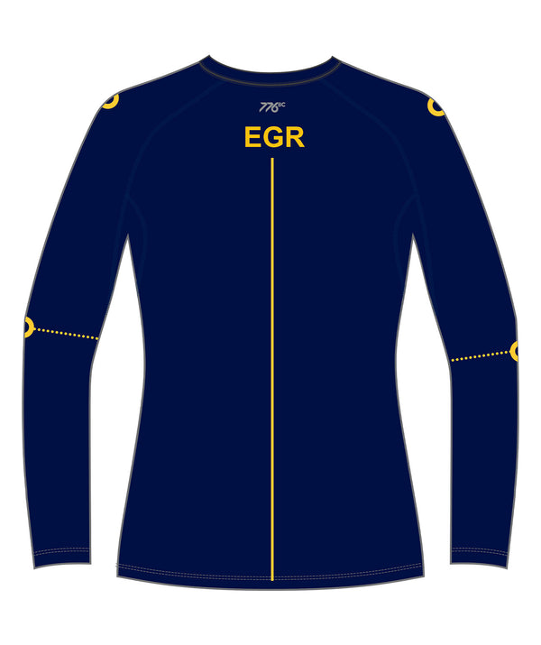 Women's East Grand Rapids Base Layer LS - Navy/Yellow