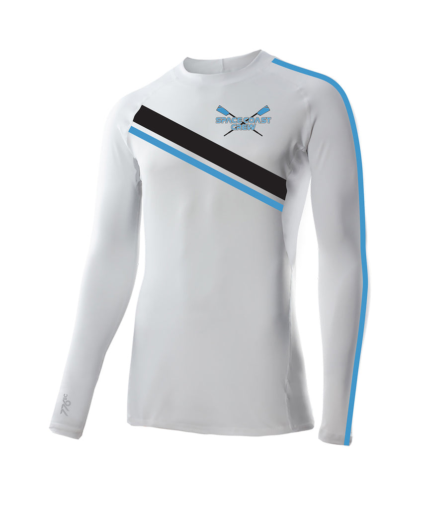 Men's Space Coast Crew Base Layer LS - White/Blue