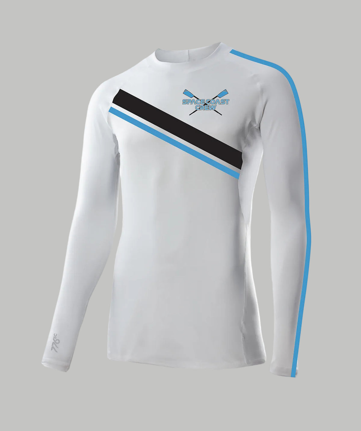 Men's Space Coast Crew Base Layer LS - White/Blue