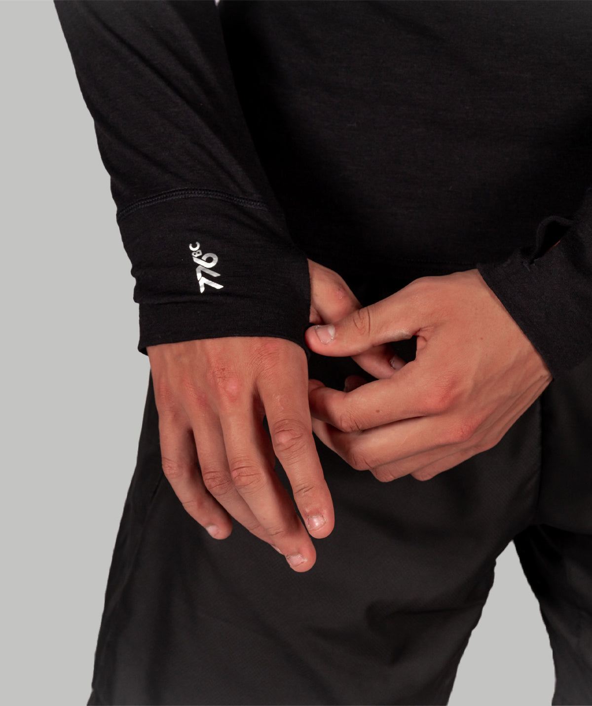 Men's Wreath Pro-Merino 1/4 Zip - Black