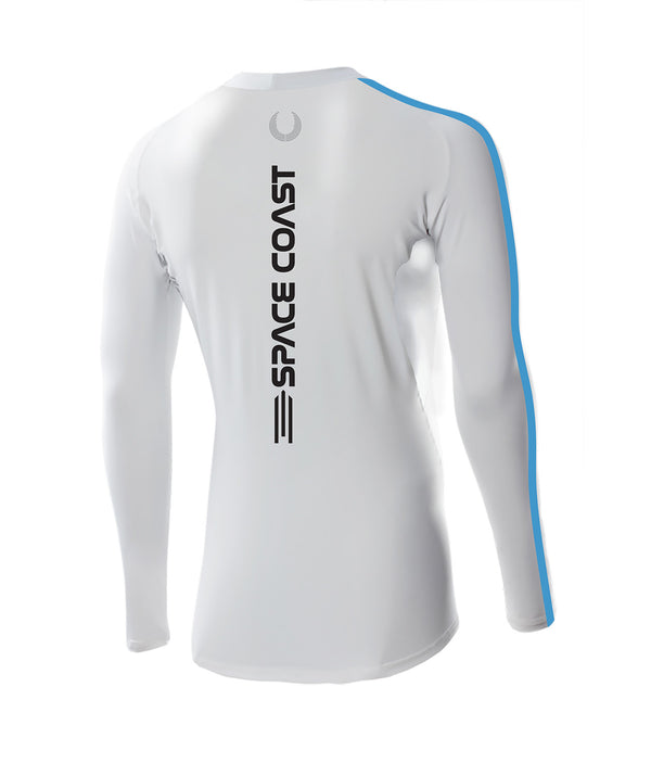 Men's Space Coast Crew Base Layer LS - White/Blue