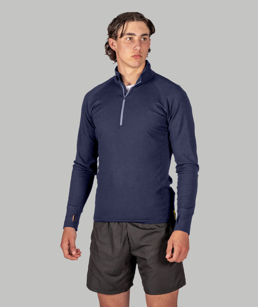 Men's Wreath Pro-Merino 1/4 Zip - Navy