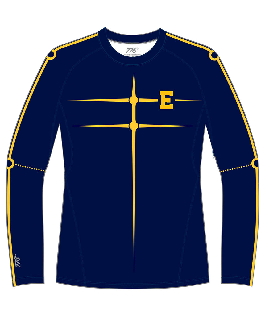 Men's East Grand Rapids Base Layer LS - Navy/Yellow