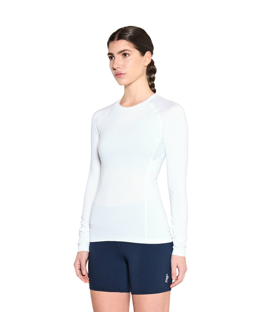 Women's Wreath Performance LS Base Layer - White