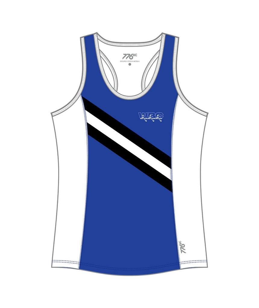 Women's Williamsburg Boat Club Performance Tank - Blue/White