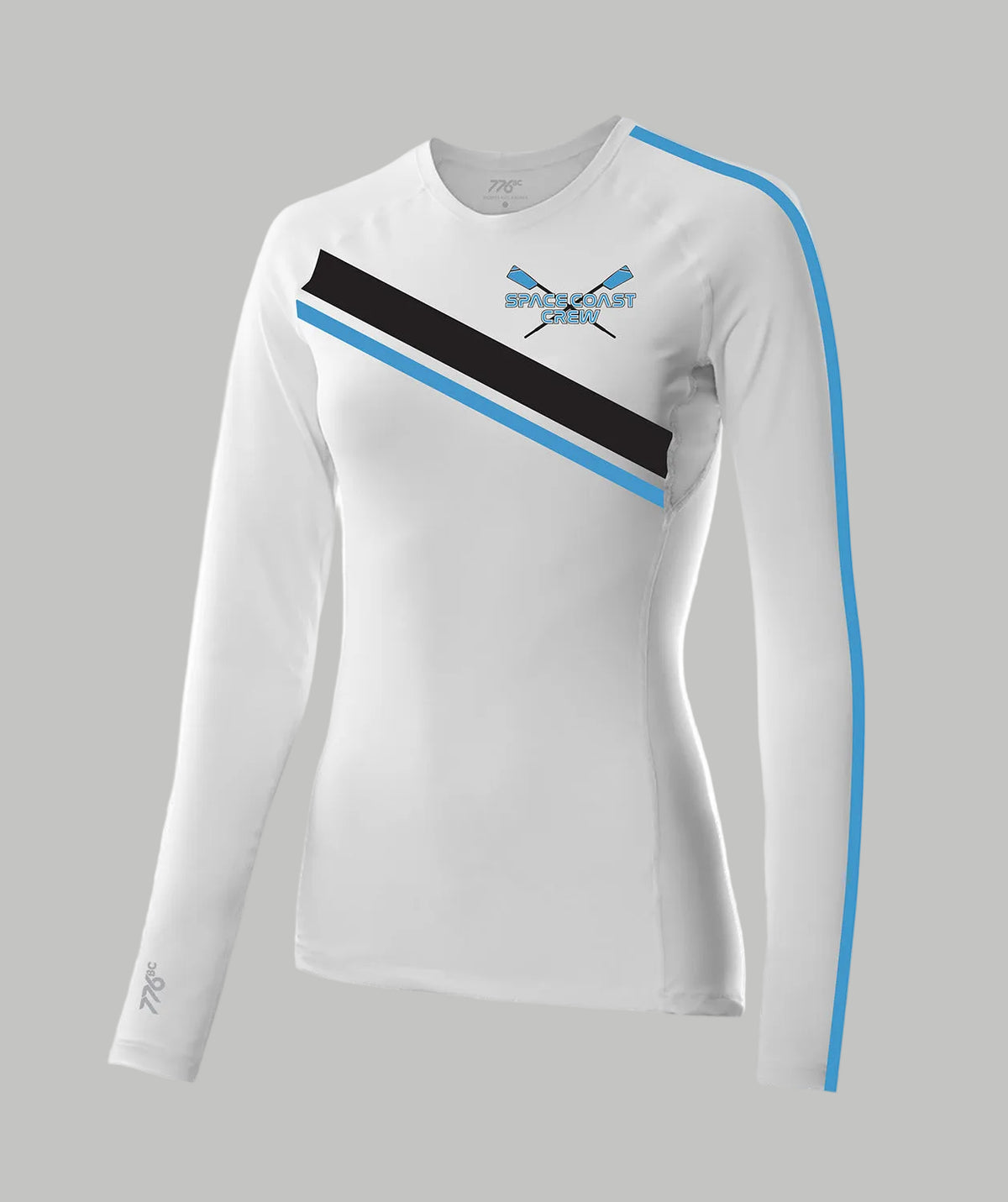 Women's Space Coast Crew Base Layer LS - White/Blue