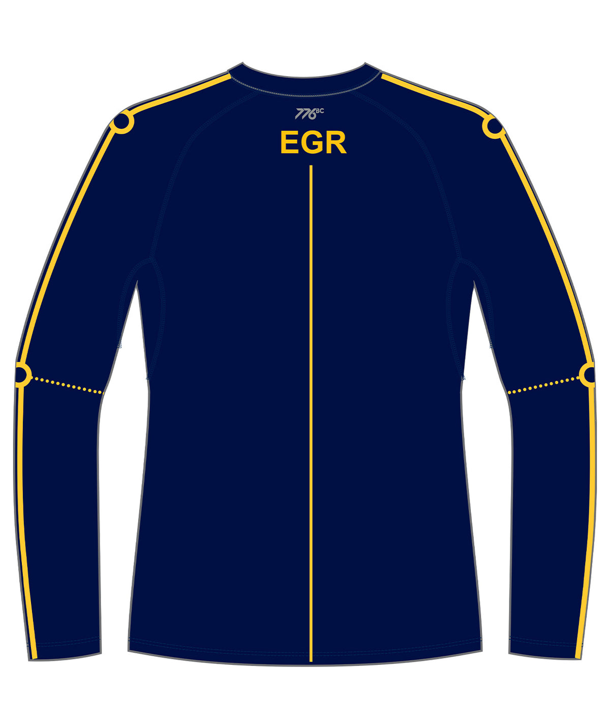 Men's East Grand Rapids Base Layer LS - Navy/Yellow