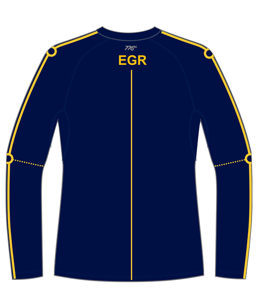 Men's East Grand Rapids Base Layer LS - Navy/Yellow