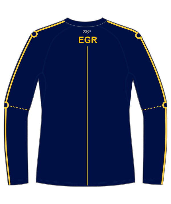 Men's East Grand Rapids Base Layer LS - Navy/Yellow