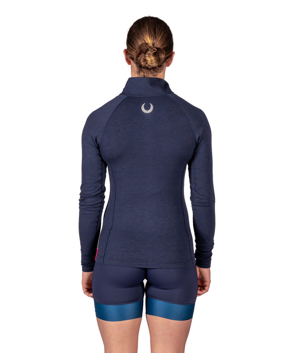 Women's USRowing Lifetime Member Pro-Merino 1/4 Zip - Navy