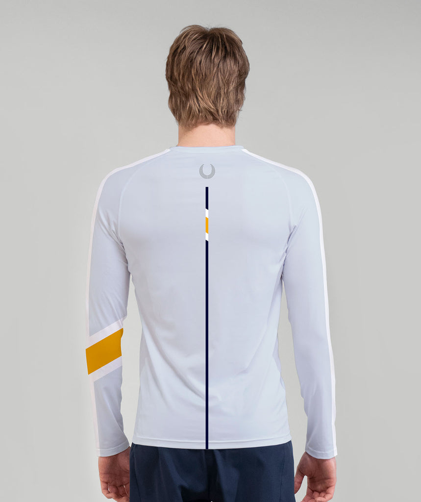 Men's Bainbridge Island Rowing Base Layer LS - Grey/Yellow