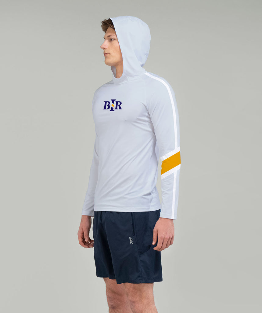 Men's Bainbridge Island Rowing Summer Hoodie LS - Grey/Yellow