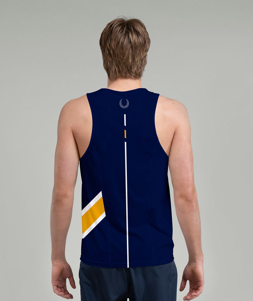 Men's Bainbridge Island Rowing Performance Tank - Navy/Yellow
