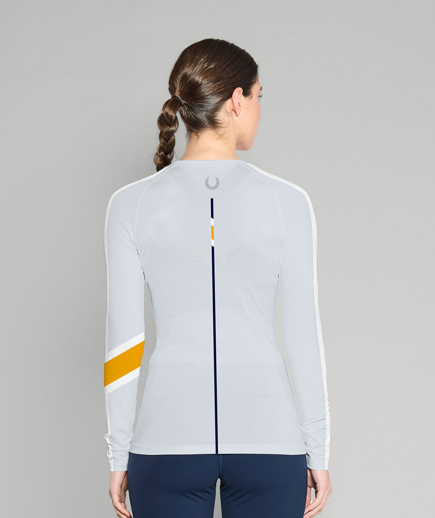 Women's Bainbridge Island Rowing Base Layer LS - Grey/Yellow