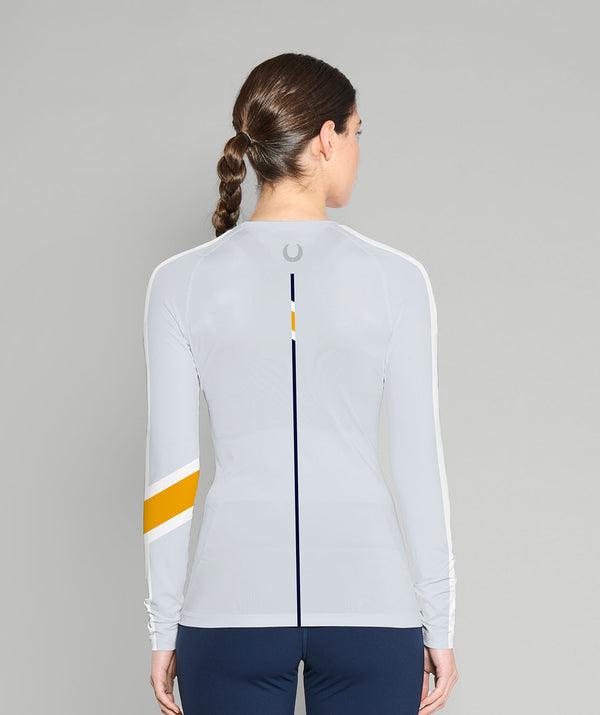 Women's Bainbridge Island Rowing Base Layer LS - Grey/Yellow