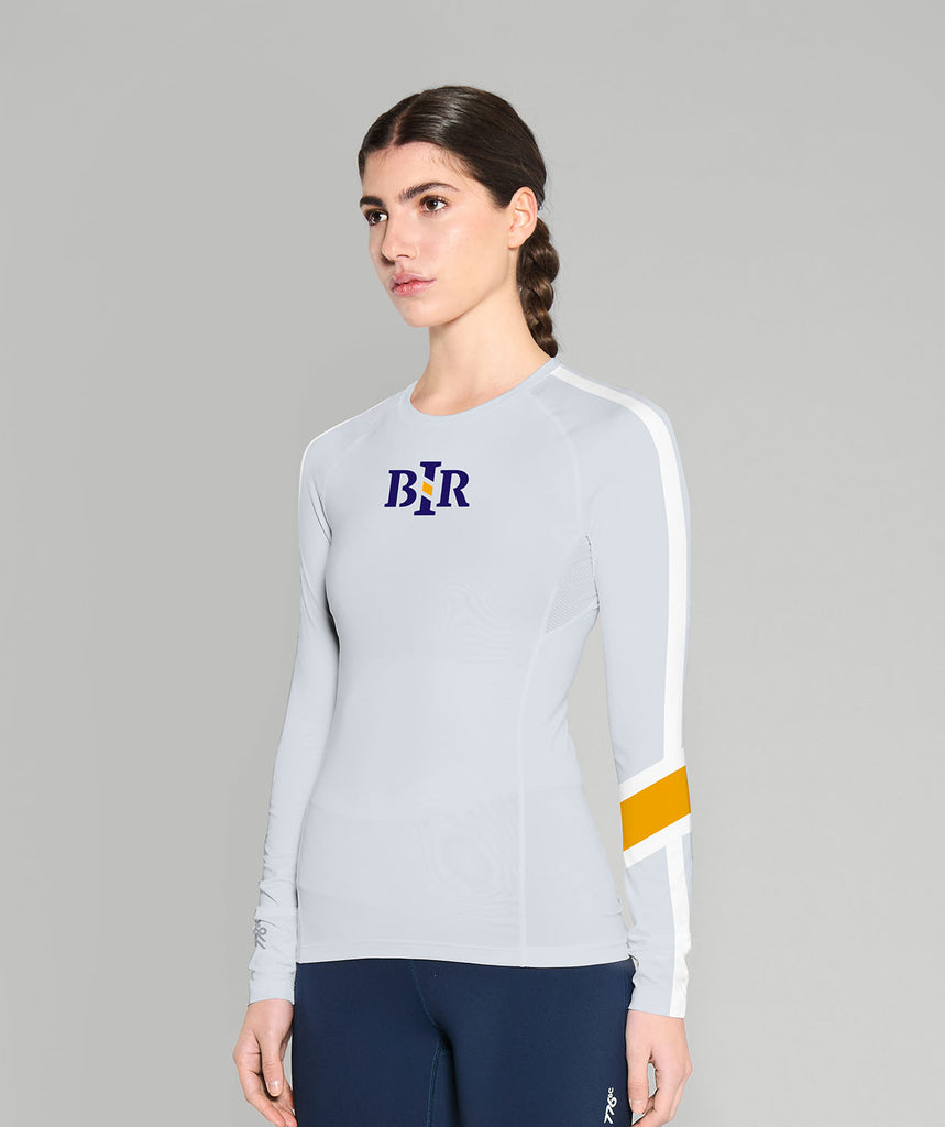 Women's Bainbridge Island Rowing Base Layer LS - Grey/Yellow