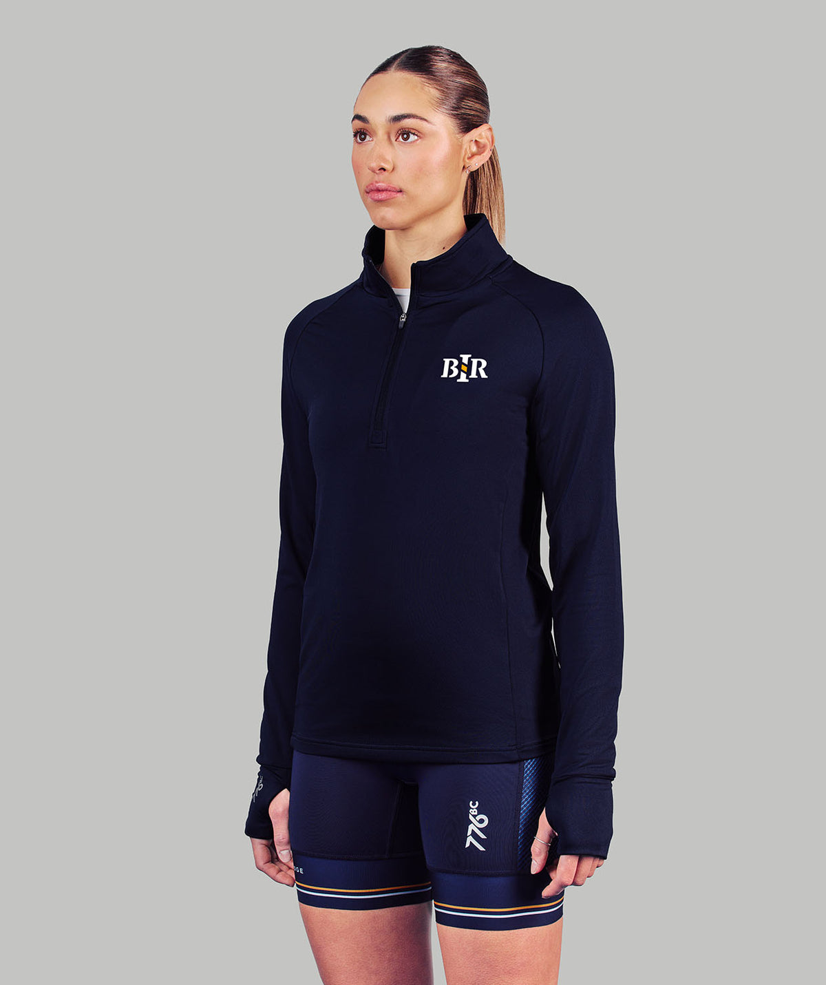 Women's Bainbridge Island Rowing Training Quarter Zip - Navy