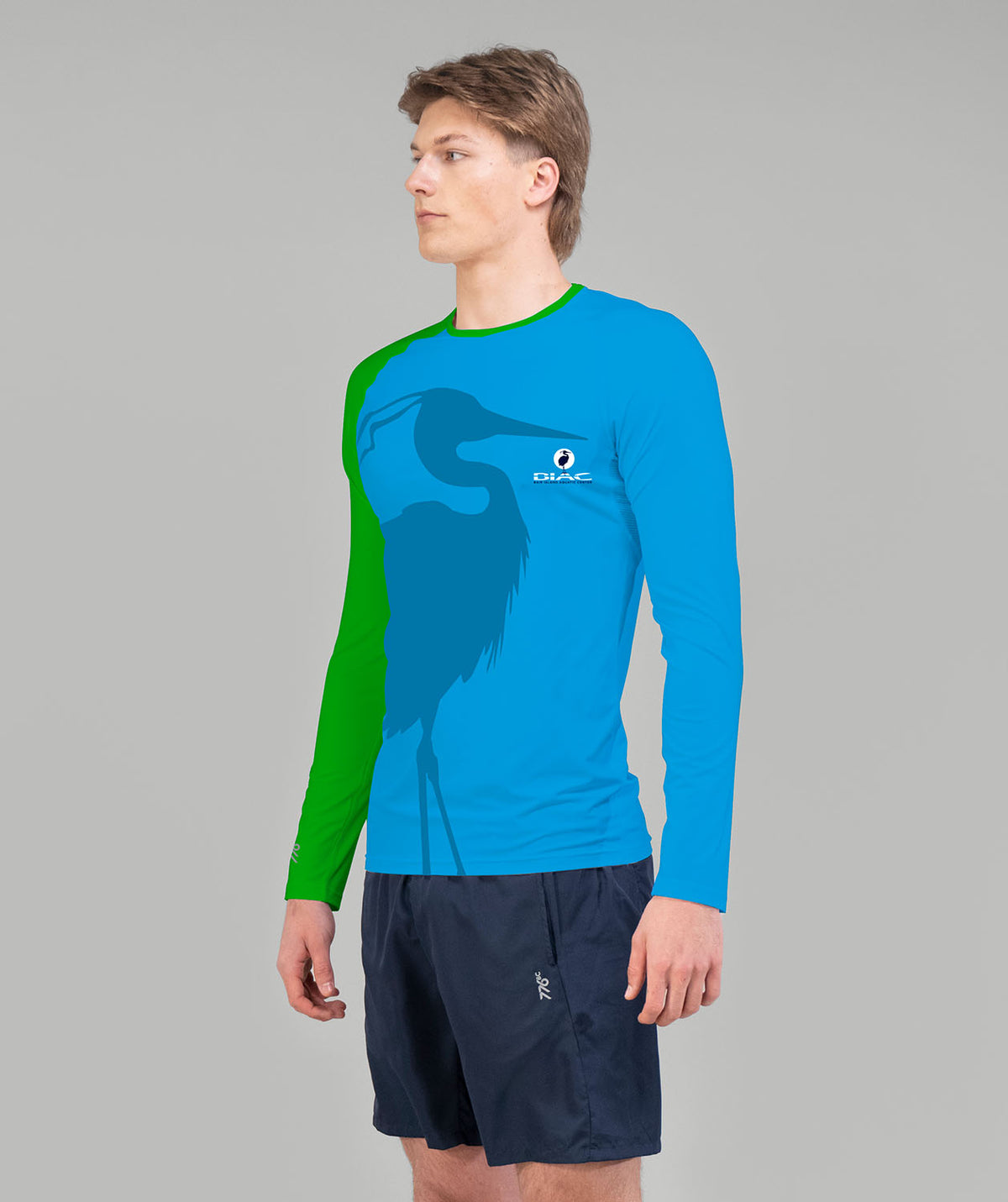 Men's Bair Island Aquatic Center Base Layer LS - Blue/Green