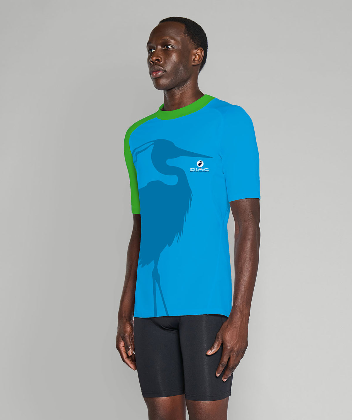 Men's Bair Island Aquatic Center Base Layer SS - Blue/Green