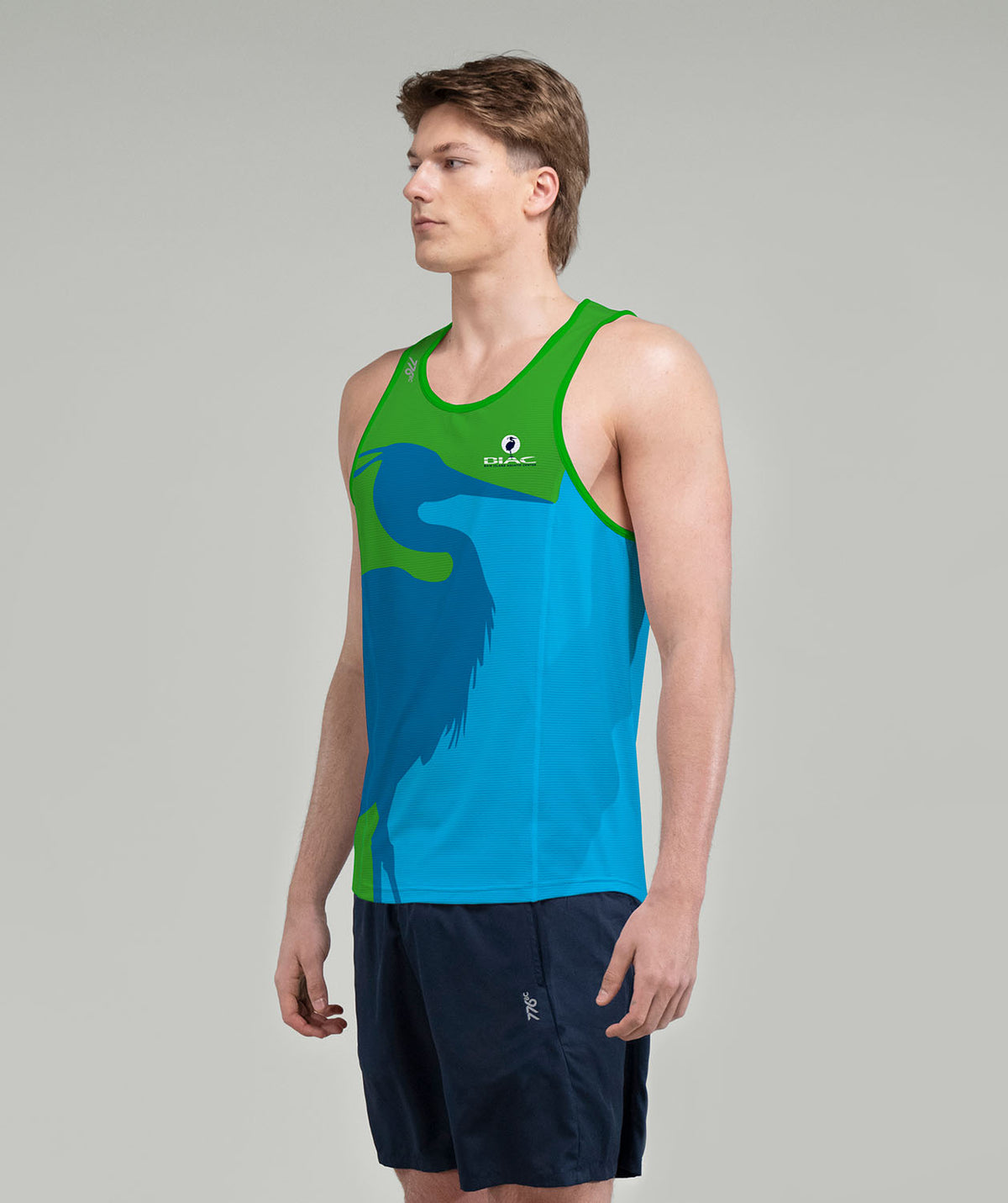 Men's Bair Island Aquatic Center Performance Tank - Blue/Green