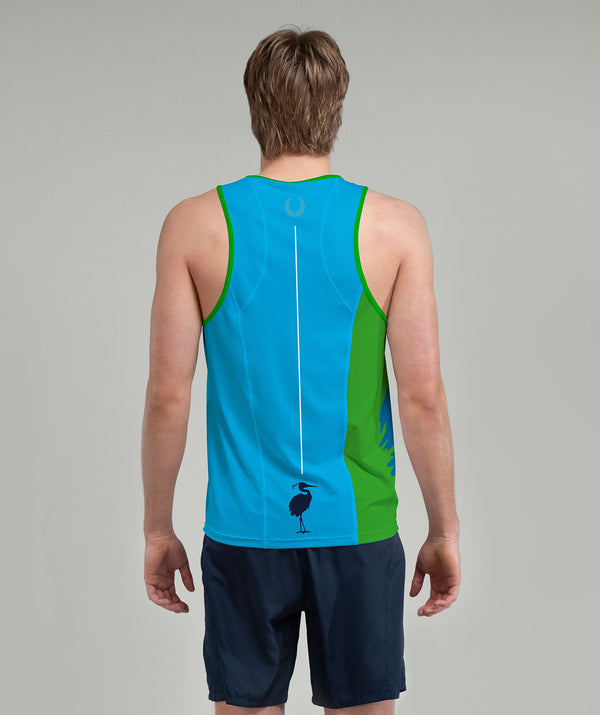 Men's Bair Island Aquatic Center Performance Tank - Blue/Green