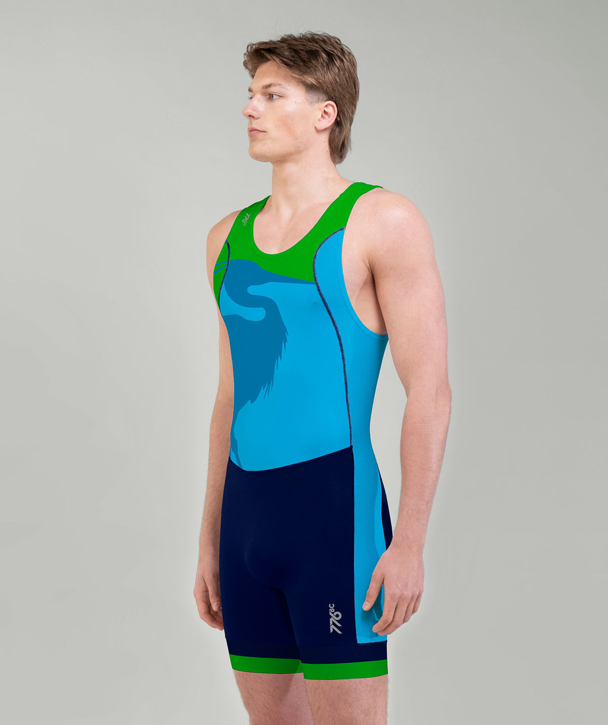 Men's Bair Island Aquatic Center Pro Unisuit - Blue/Green