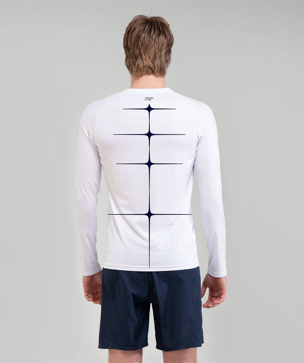Men's Bair Island Aquatic Center Motion Base Layer LS - White/Navy