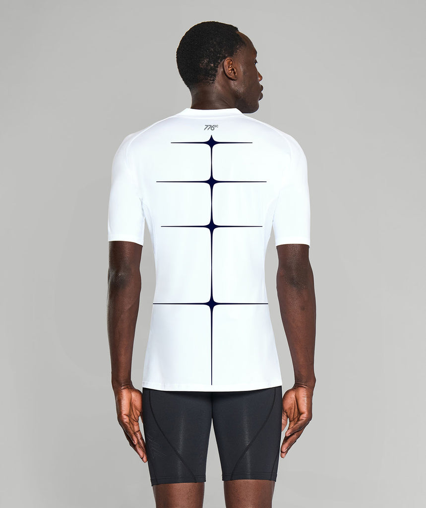 Men's Bair Island Aquatic Center Motion Base Layer SS - White/Navy