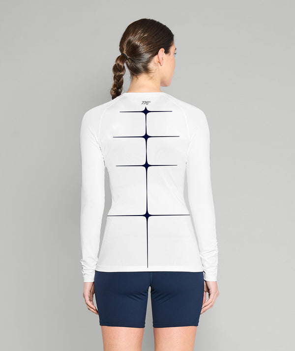 Women's Bair Island Aquatic Center Motion Base Layer LS - White/Navy