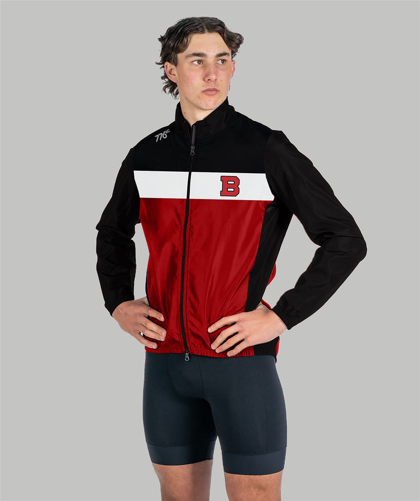 Men's Brentwood College School Cirrostratus Wind Jacket - Black/Red