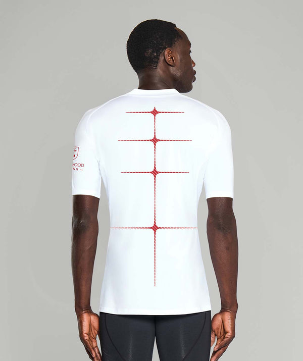Men's Brentwood College School Base Layer SS - White/Red