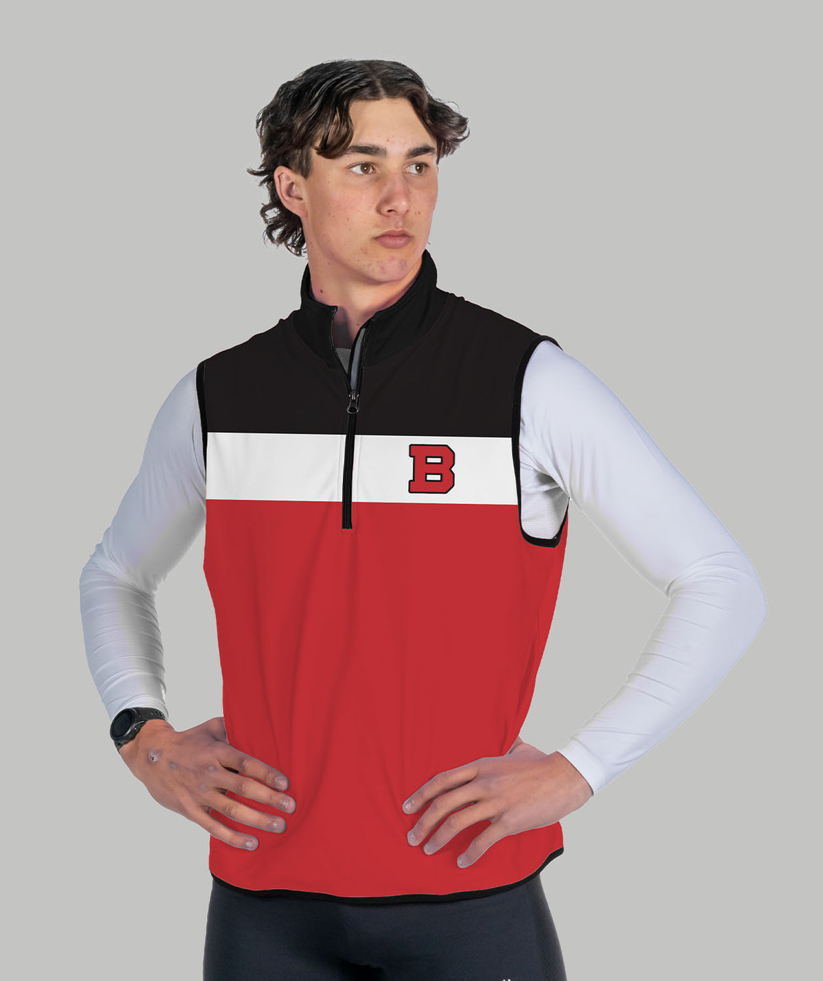 Men's Brentwood College School Stratus Vest - Black/Red