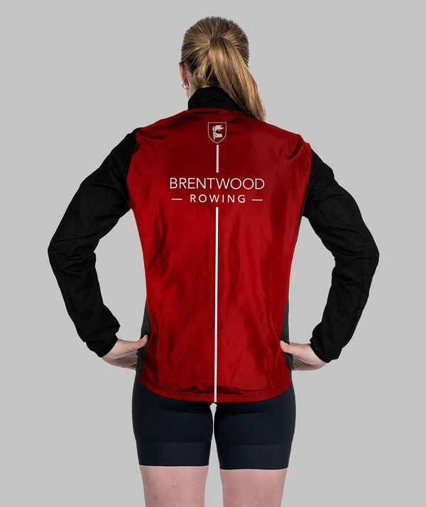 Women's Brentwood College School Cirrostratus Wind Jacket - Black/Red