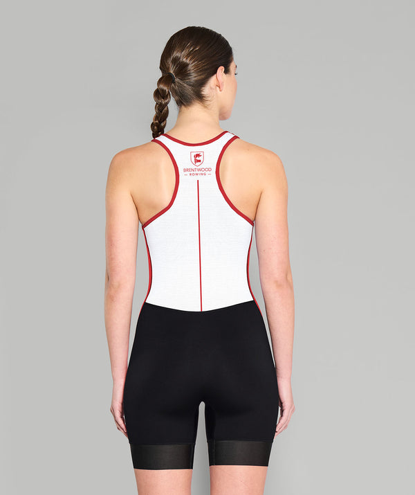 Women's Brentwood College School Pro Unisuit - White/Red (racing)