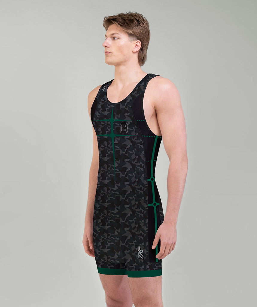 Men's Brooks School Motion Pro Unisuit - Black/Green