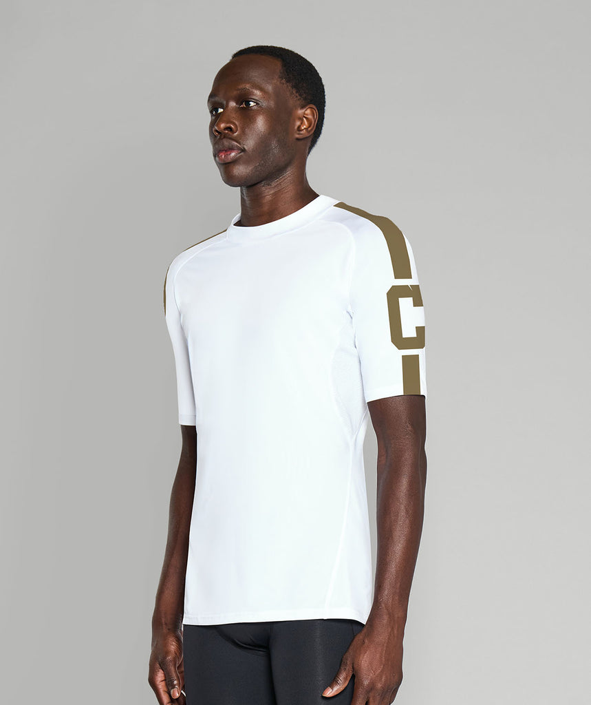 Men's Canisius High School Base Layer SS - White/Gold