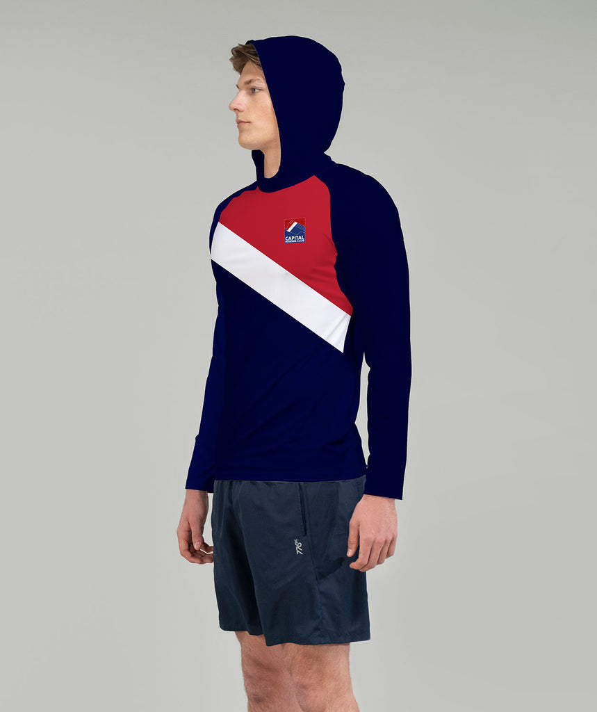 Men's Capital Masters Sun Hoodie LS - Navy