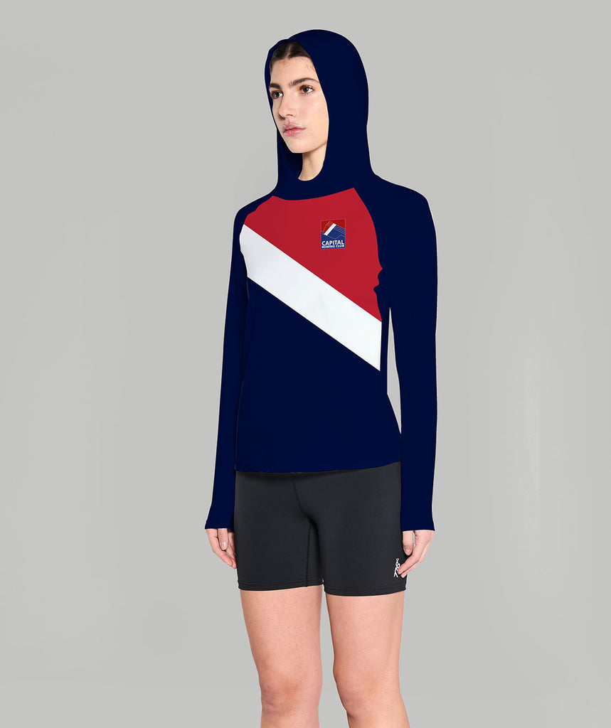 Women's Capital Masters Sun Hoodie LS - Navy