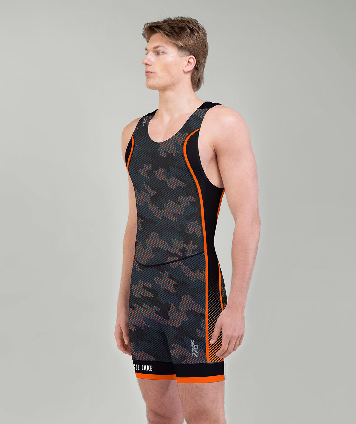 Men's Carnegie Lake Pro Unisuit - Black/Orange