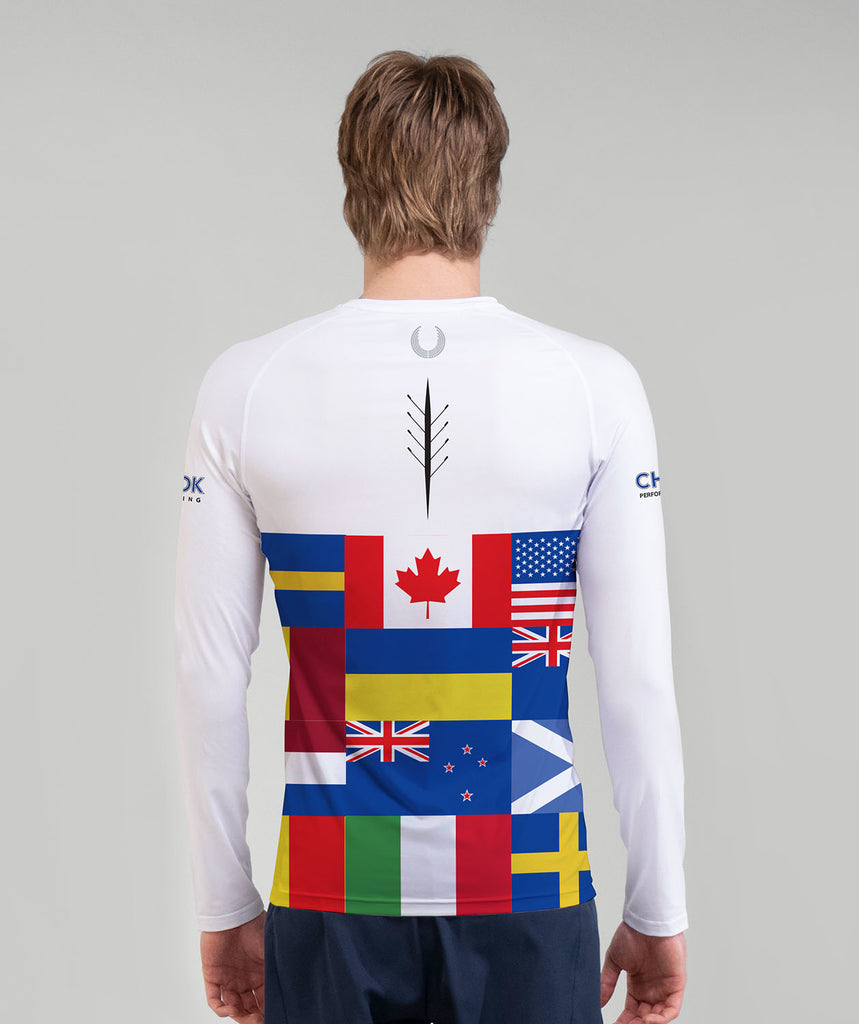 Men's Chinook Flags Training Base Layer LS - White