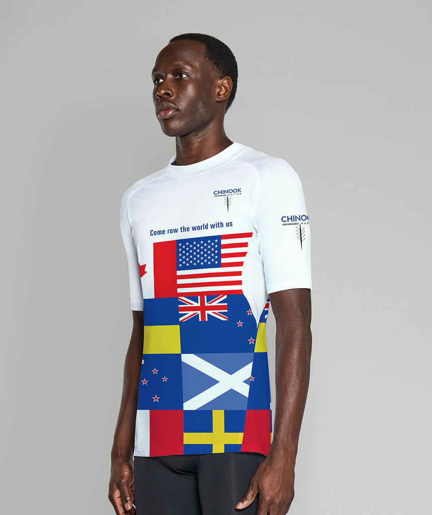 Men's Chinook Flags Base Layer SS - White