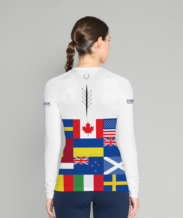 Women's Chinook Flags Training Base Layer LS - White