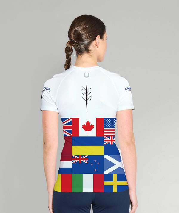 Women's Chinook Flags Base Layer SS - White