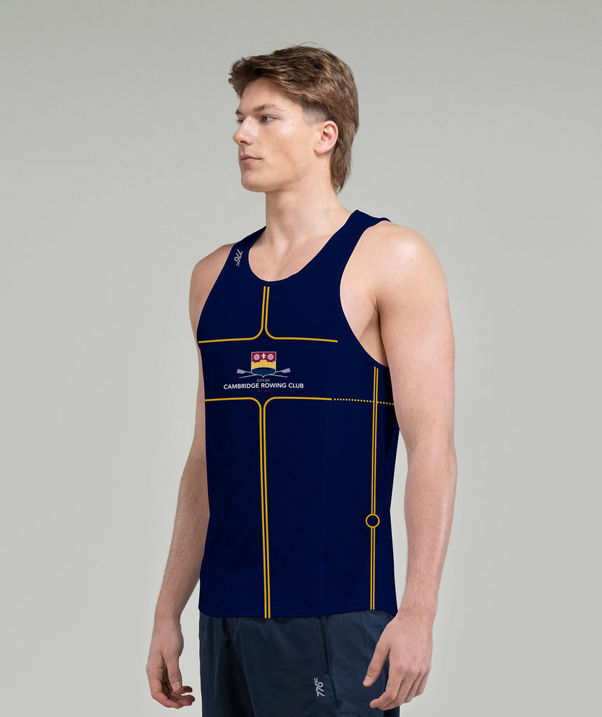 Men's City of Cambridge Performance Tank - Navy/Yellow