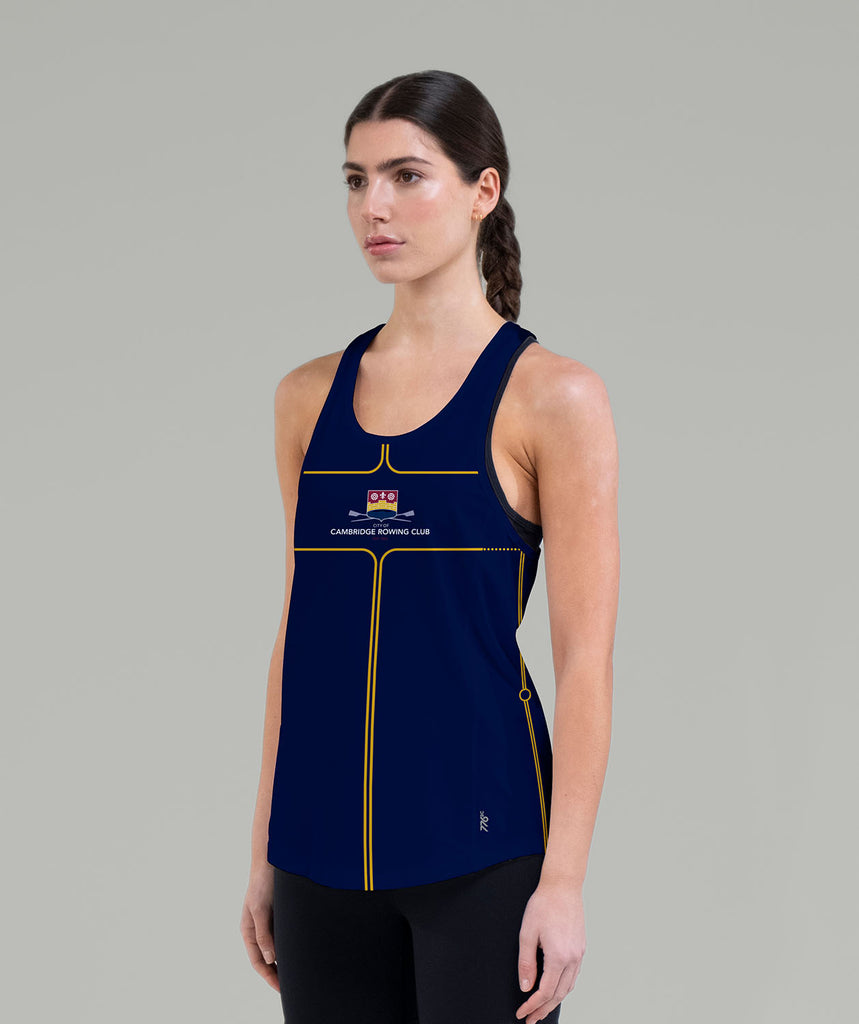 Women's City of Cambridge Performance Tank - Navy/Yellow