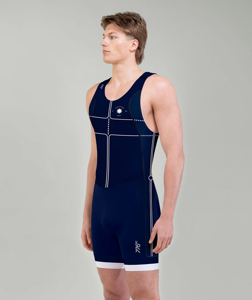 Men's Club Aviron Vevey Motion Pro Unisuit - Navy/White