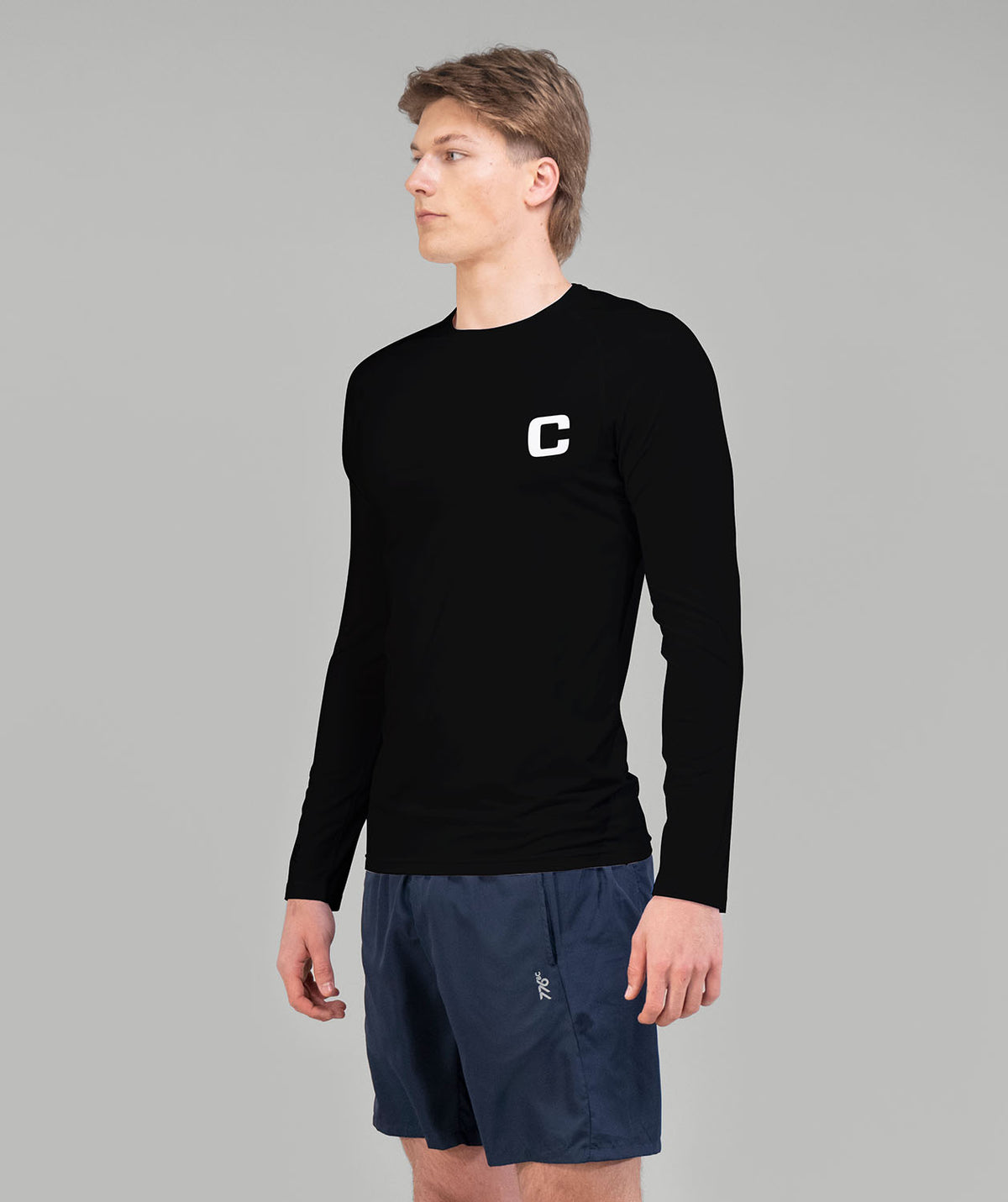 Men's Colby College Winter Base Layer LS - Black